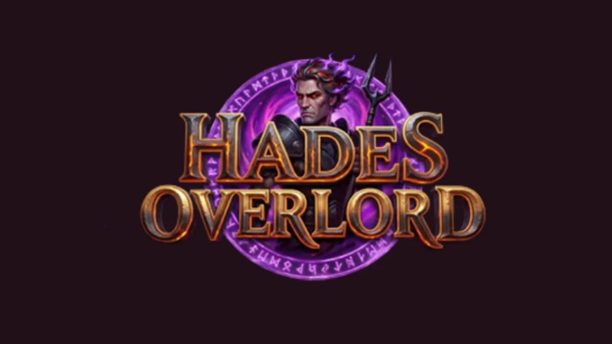Tampilan visual slot Hades Overlord dengan tema mitologi Yunani yang gelap